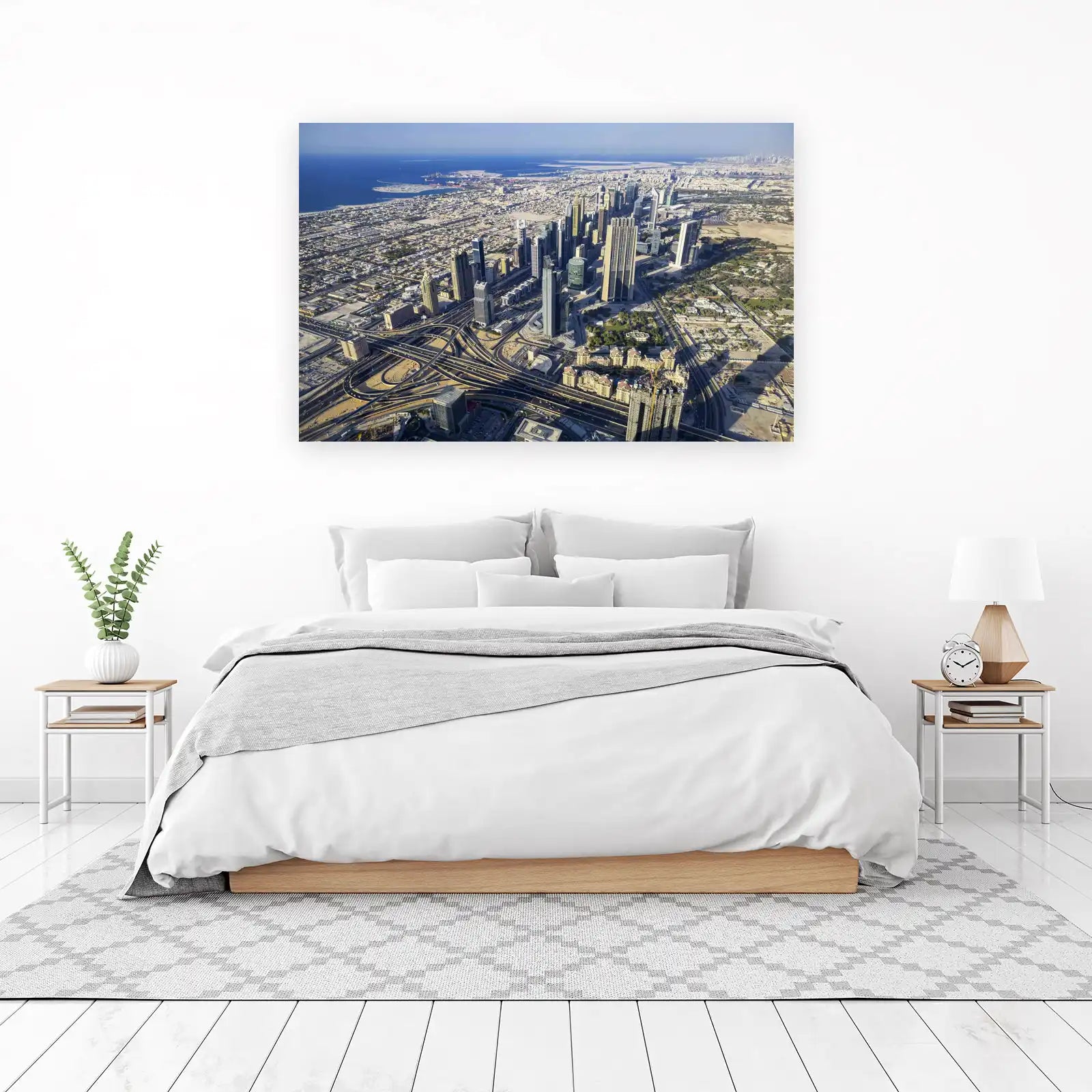 Modern Cityscape Dubai Skyline Wall Art