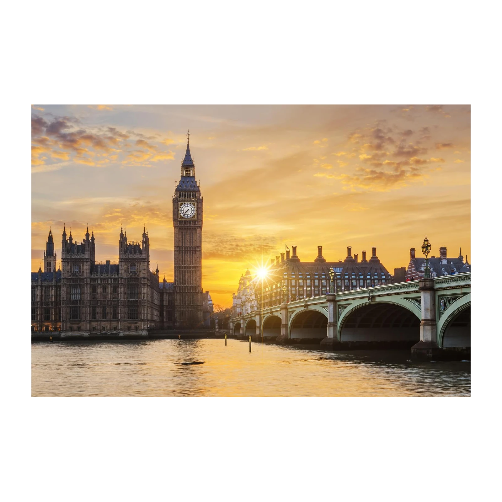 London Big Ben Sunset Wall Art