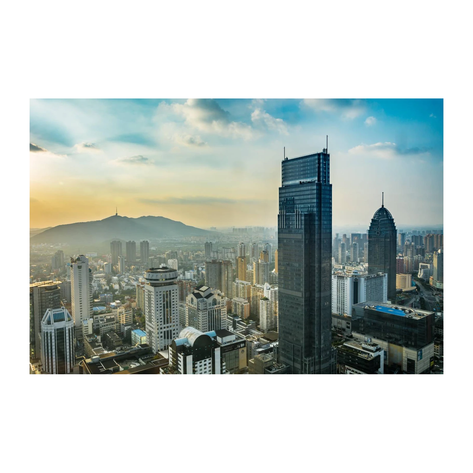 Urban Skyline at Dusk Wall Art
