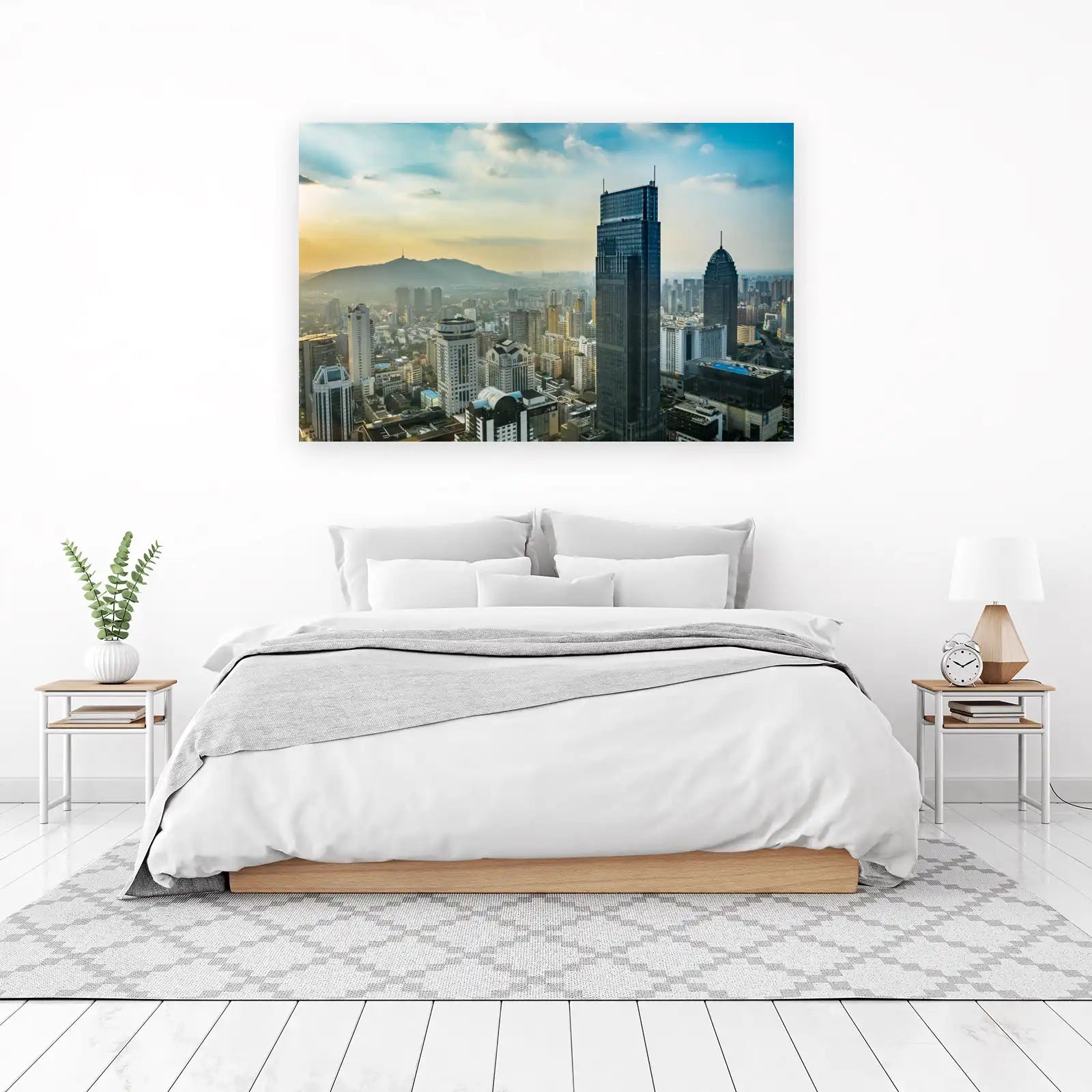 Urban Skyline at Dusk Wall Art