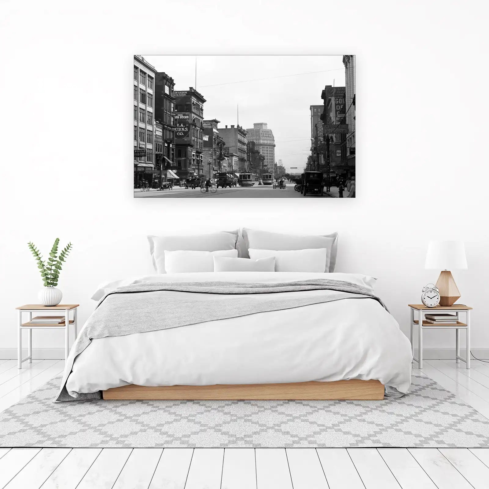 Vintage City Street Scene Wall Art
