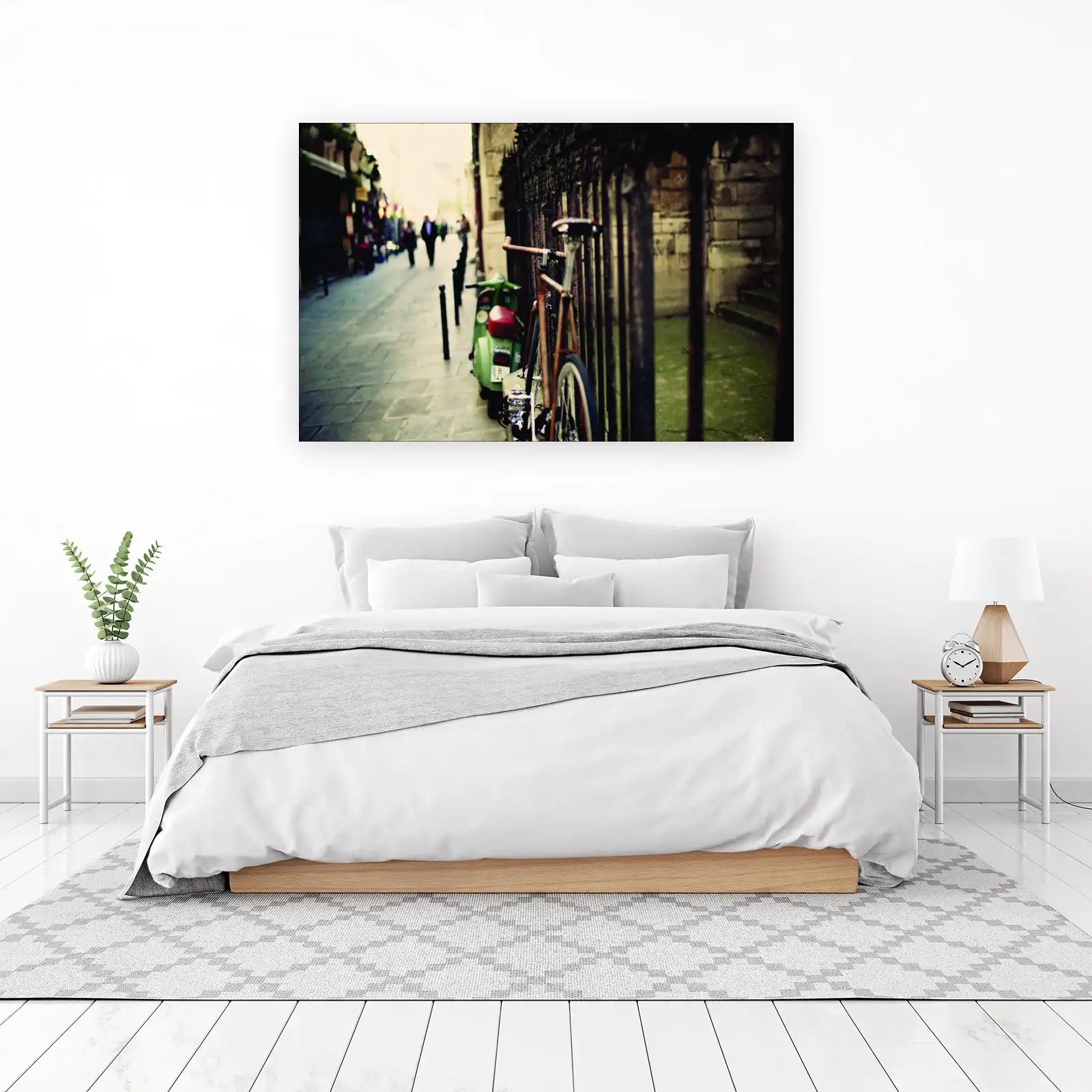 Vintage Paris Scooter & Bicycle Wall Art