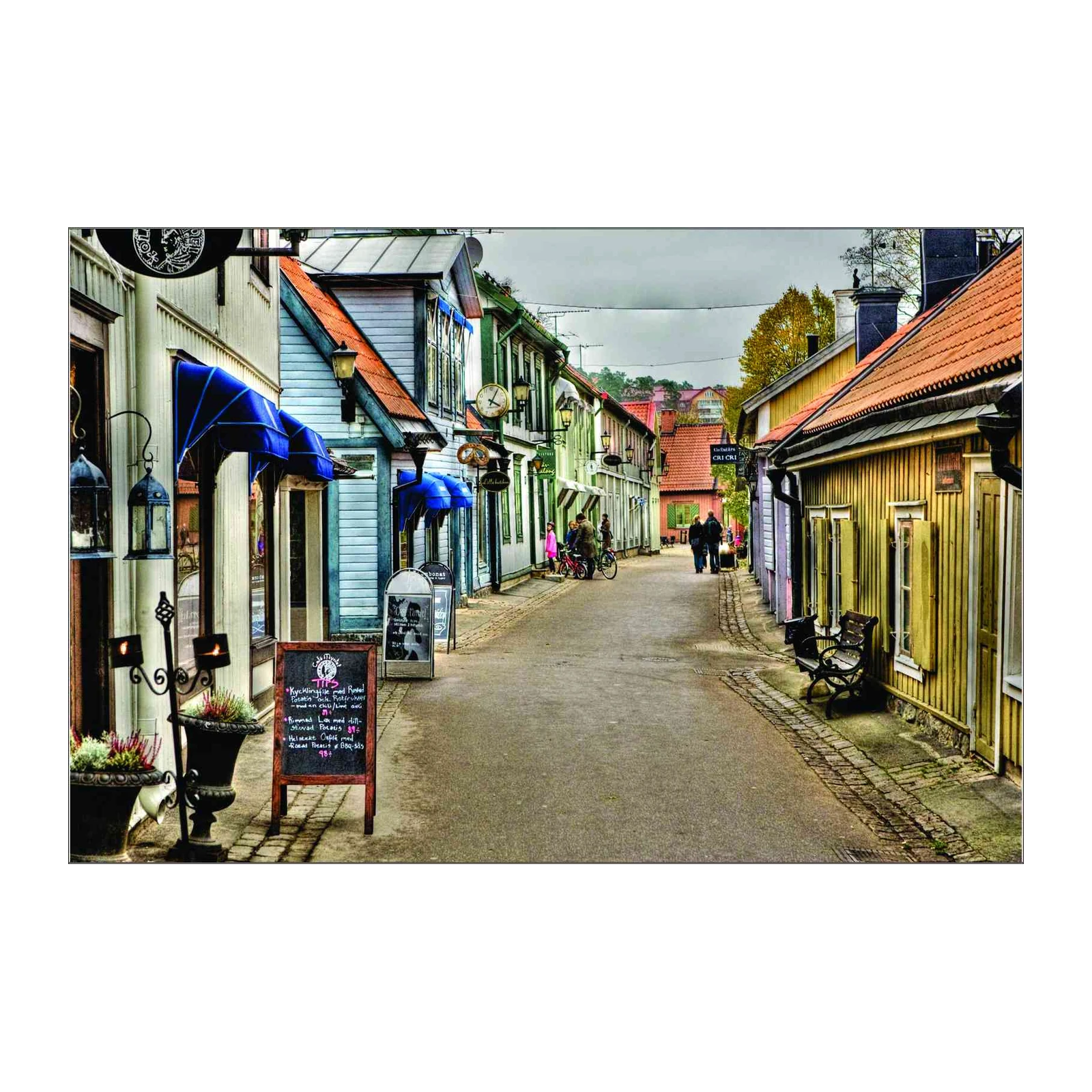 Charming European Street Scene Wall Art