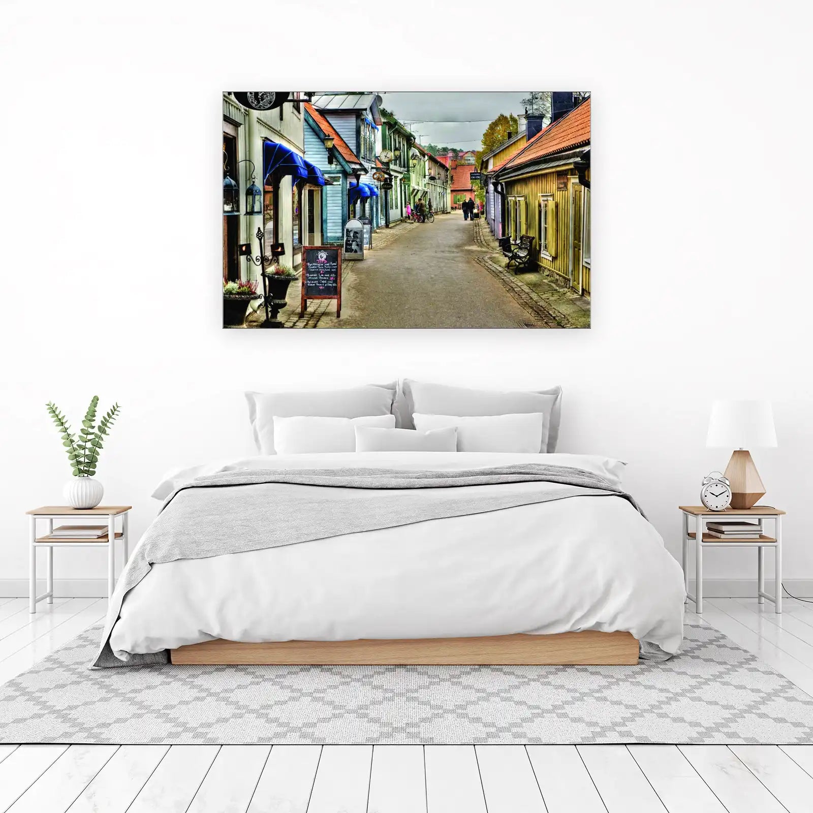 Charming European Street Scene Wall Art