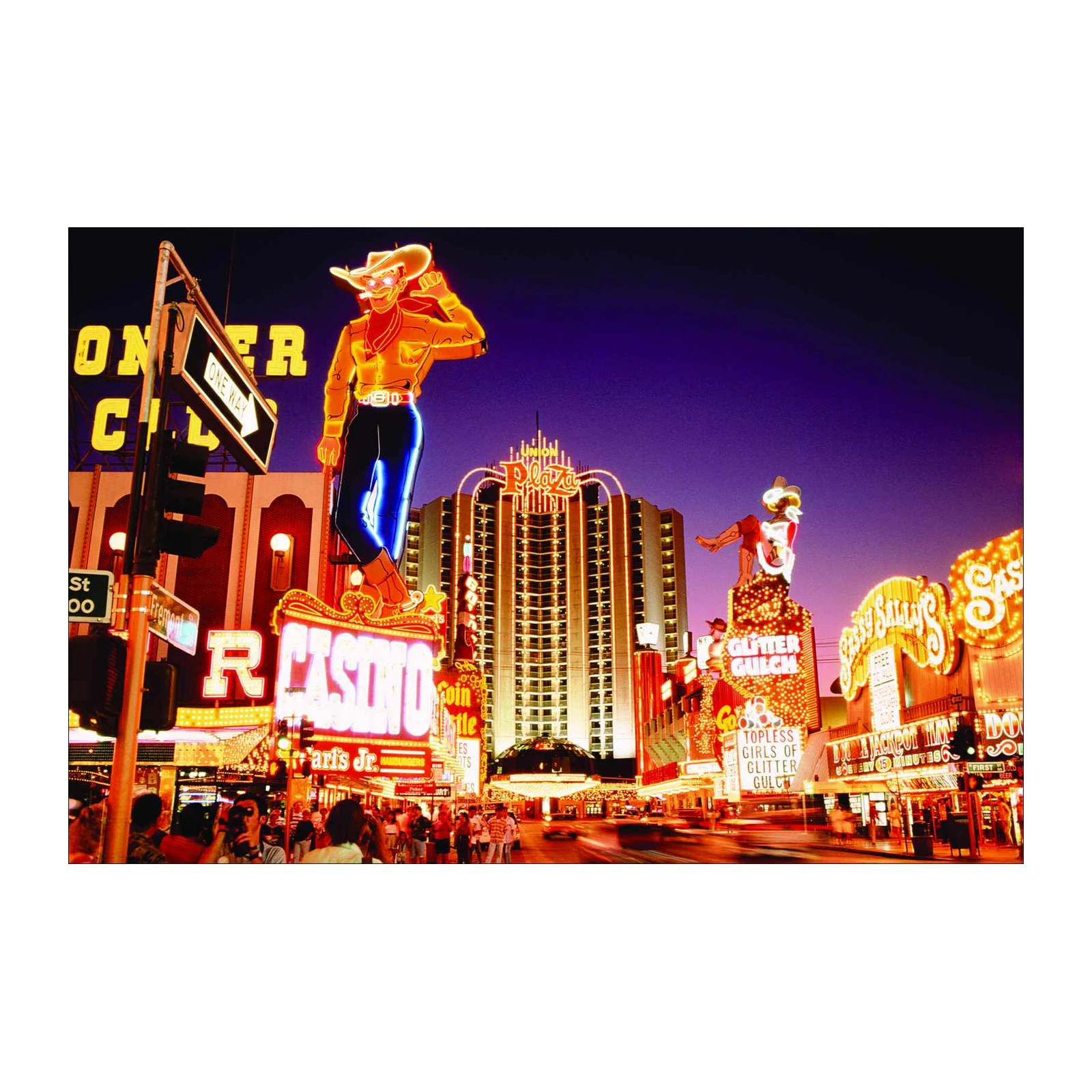 Vibrant Las Vegas Neon Cowboy Wall Art