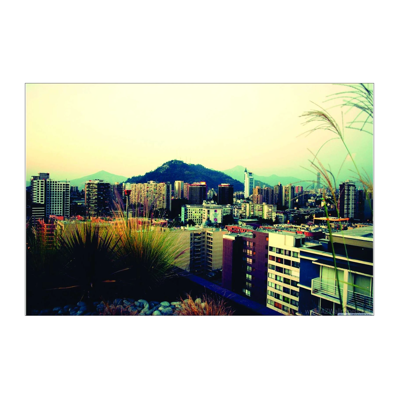 Urban Mountain Cityscape Wall Art