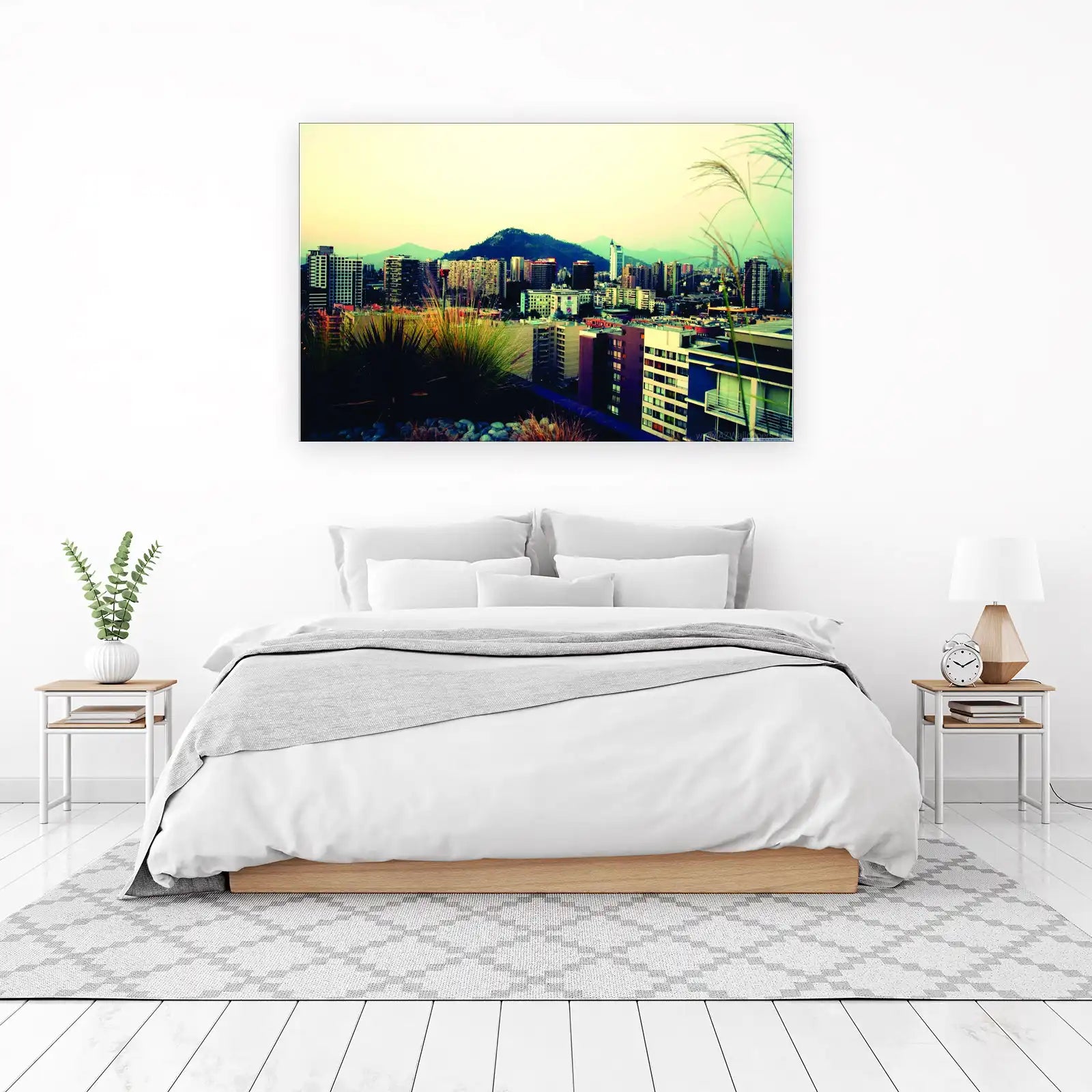Urban Mountain Cityscape Wall Art