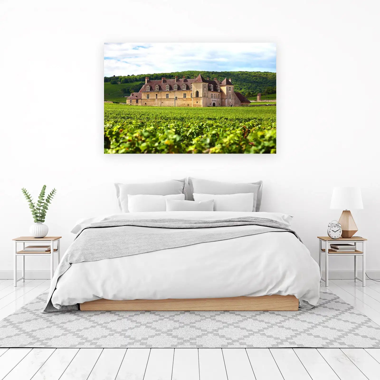 French Chateau Vineyard Landscape Wall Art
