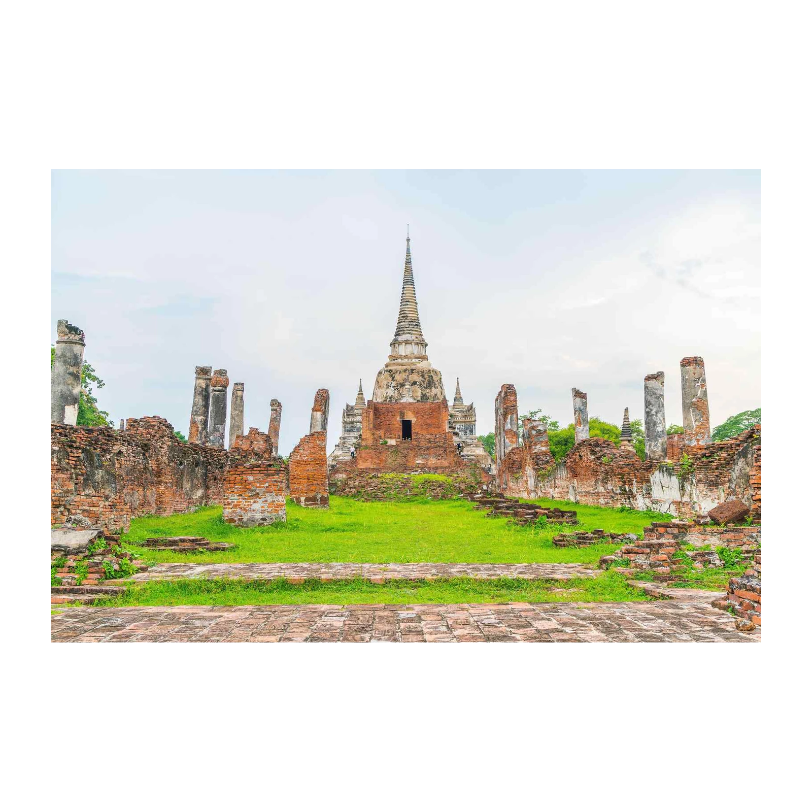 Ancient Temple Ruins Landscape Wall Art