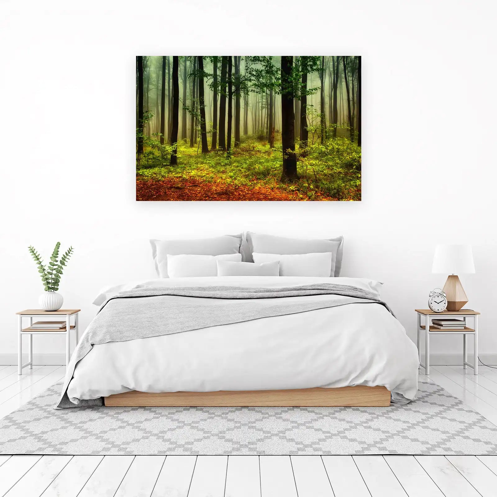 Misty Forest Pathway Wall Art