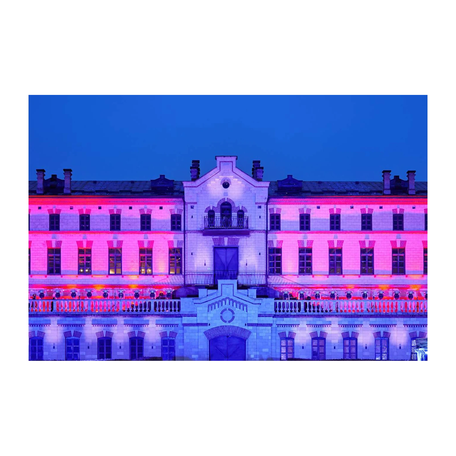 Vibrant Architectural Facade Wall Art