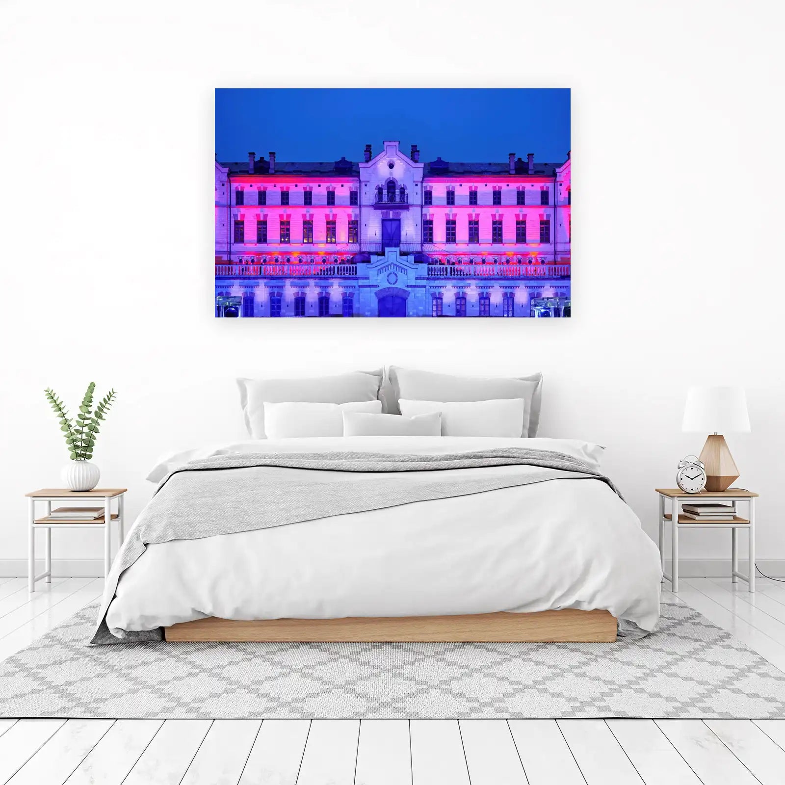 Vibrant Architectural Facade Wall Art