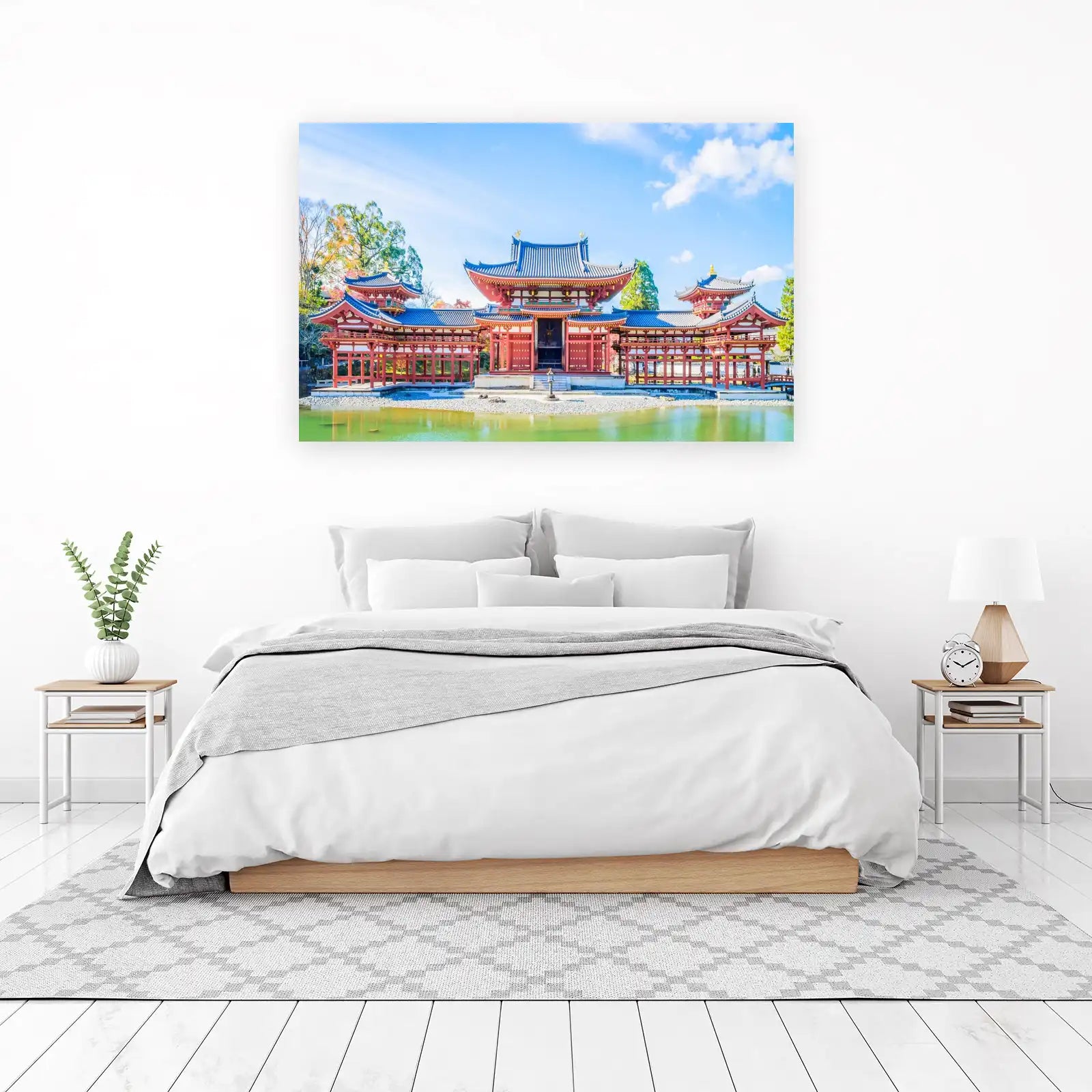 Serene Japanese Temple Scene Wall Art