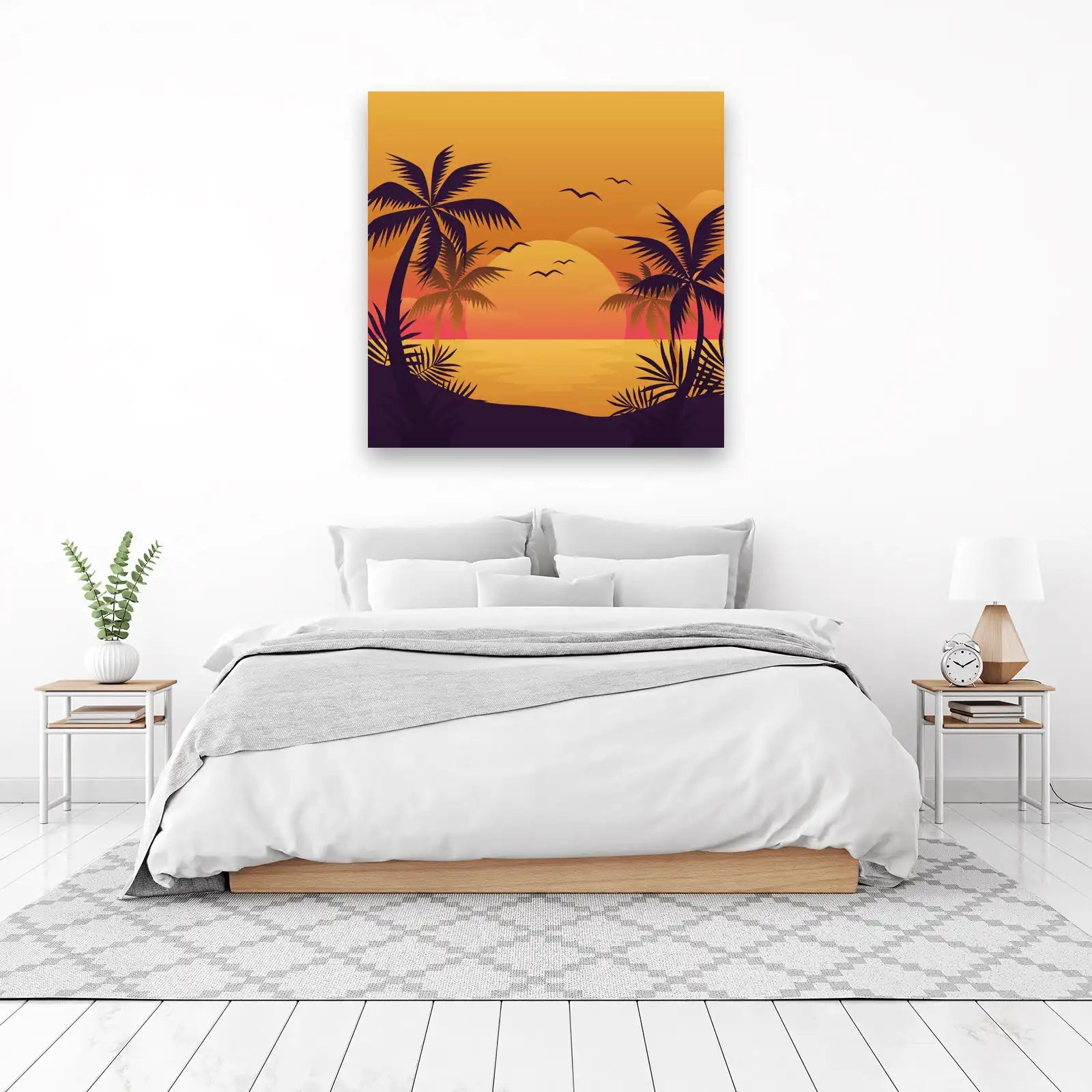Sunset Palms Serenity Wall Art