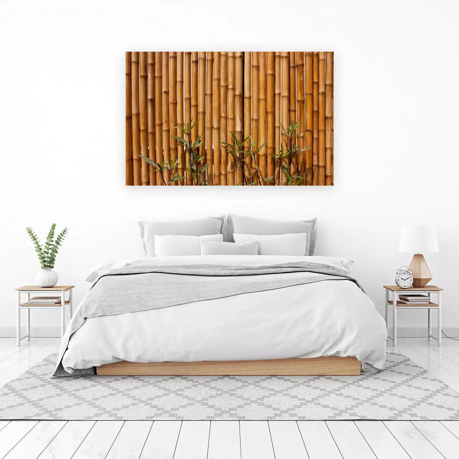 Natural Bamboo Wall Texture Wall Art