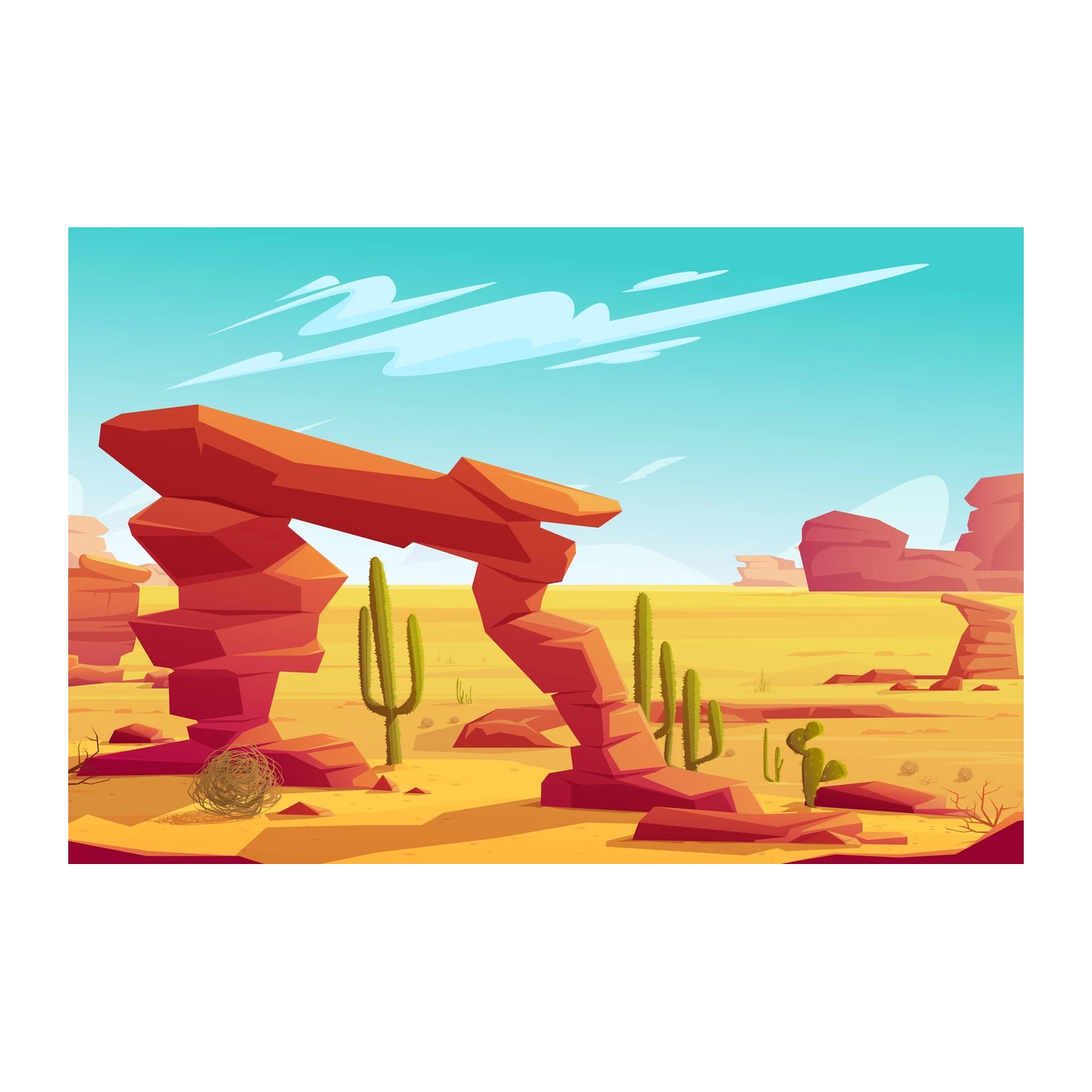 Desert Archway & Cacti Wall Art