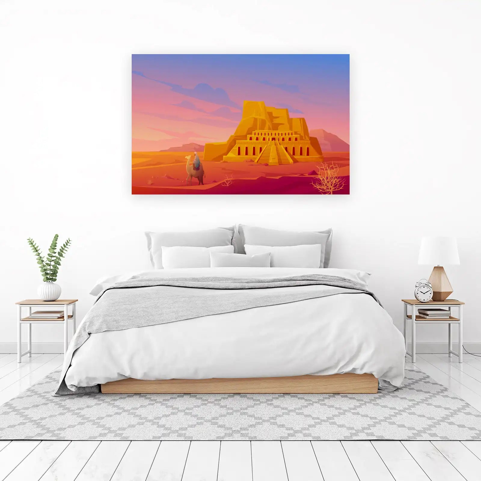 Ancient Desert Ziggurat Camel Ride Wall Art