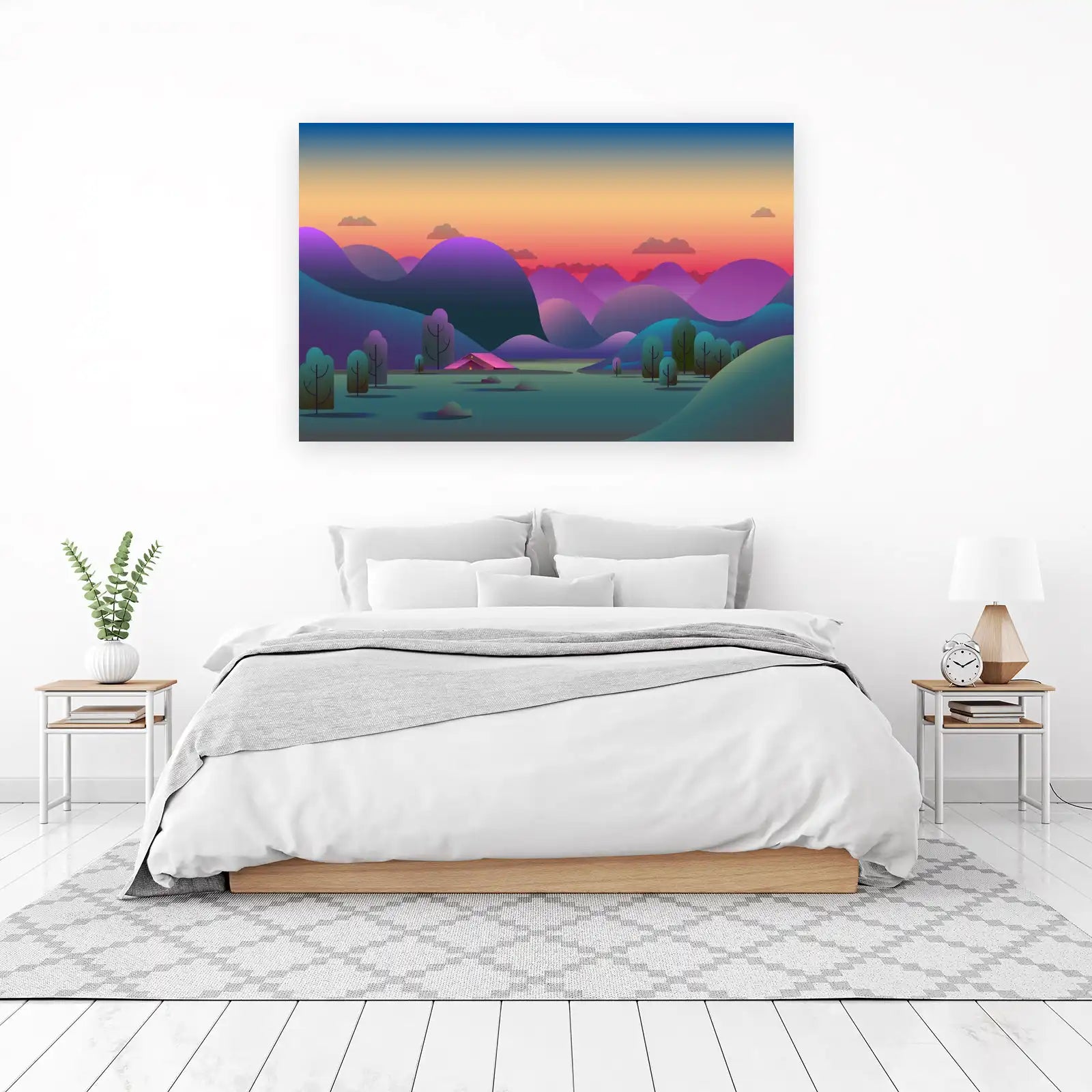 Vibrant Sunset Landscape Wall Art