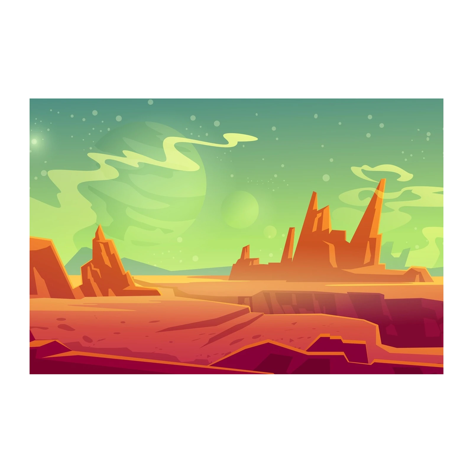 Alien Landscape Sci-Fi Wall Art