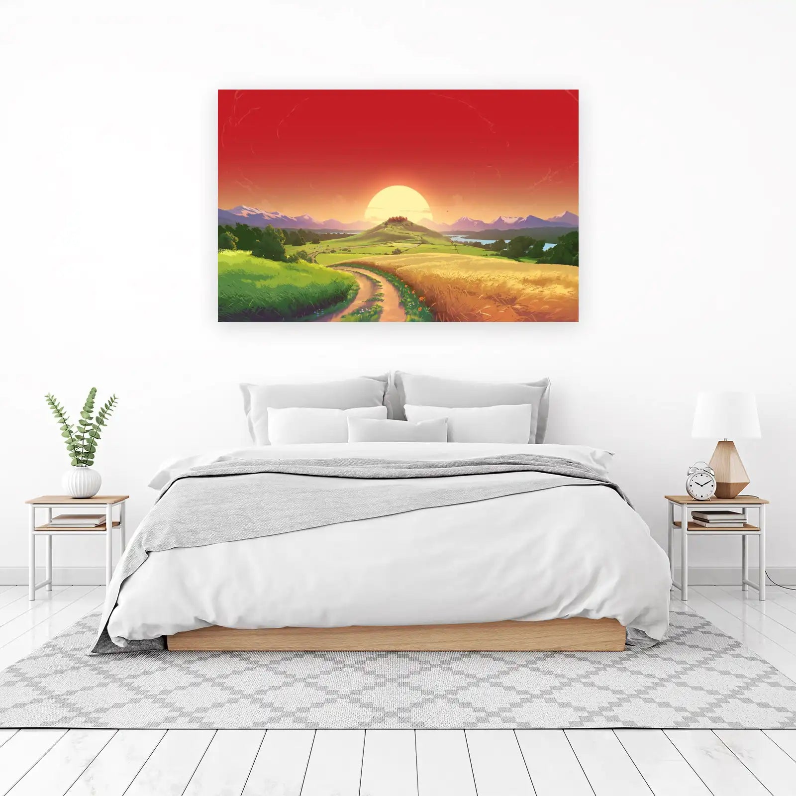 Serene Sunset Landscape Wall Art