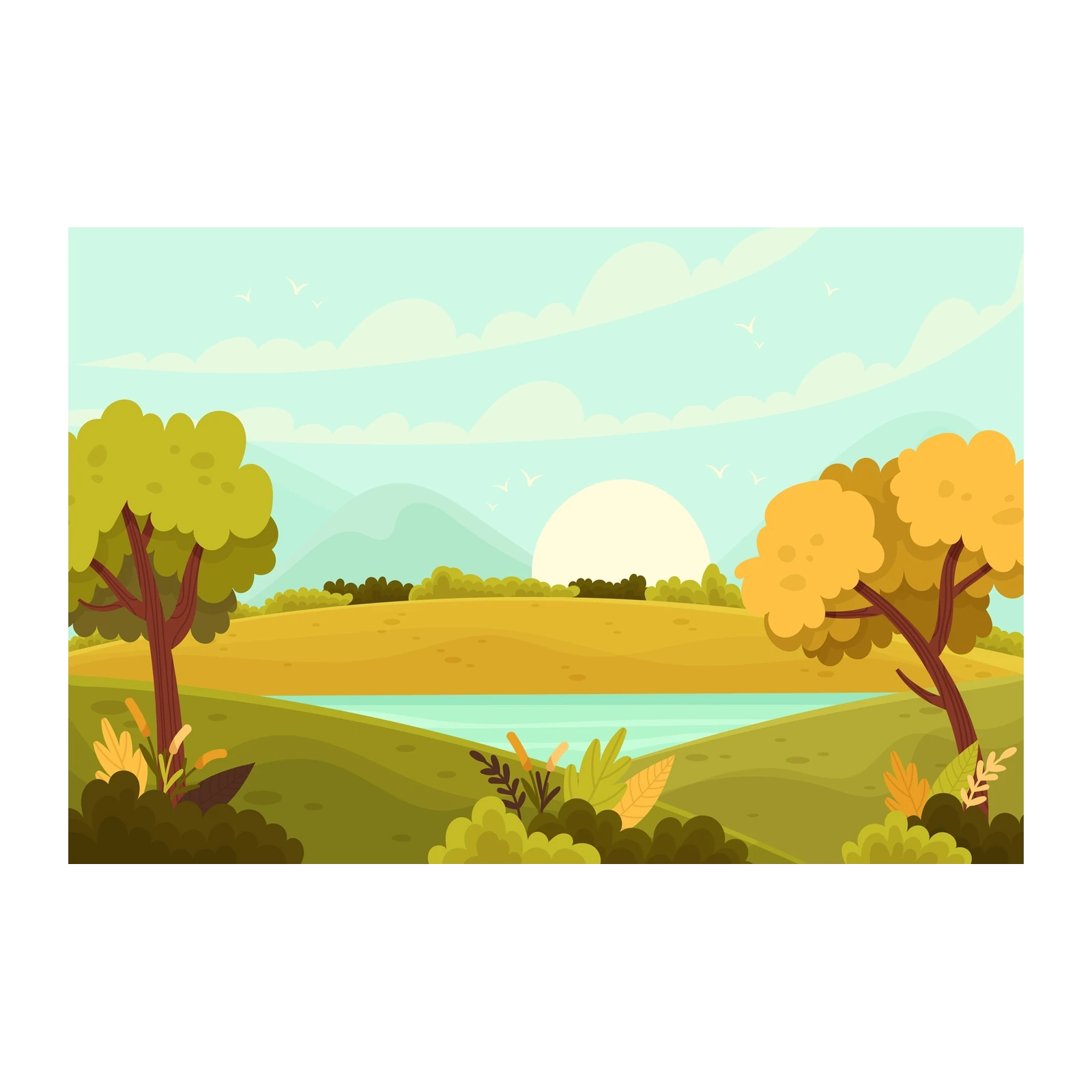 Serene Autumn Landscape Wall Art