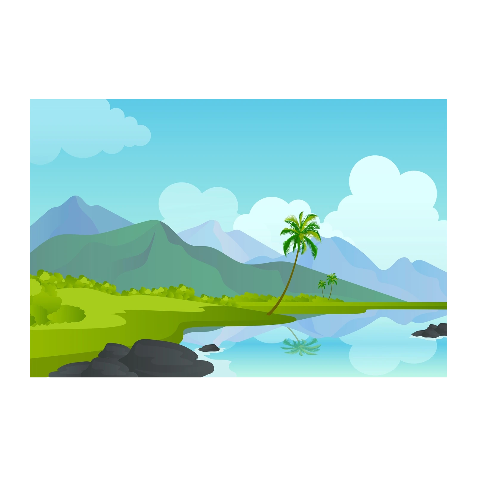 Tropical Paradise Palm Trees Wall Art