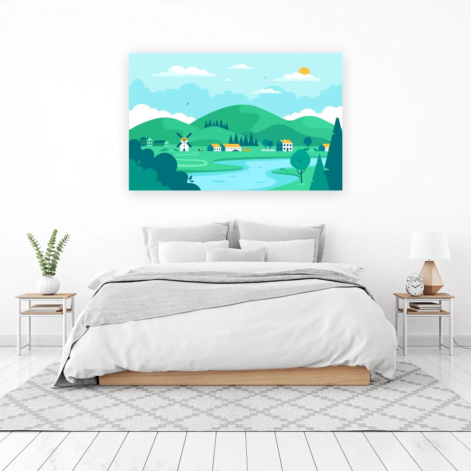 Tranquil Countryside Landscape Wall Art