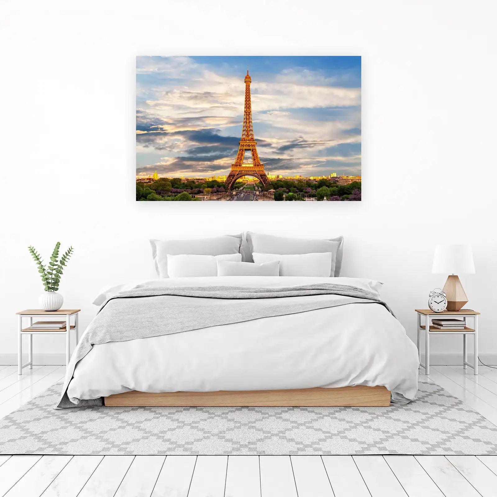 Eiffel Tower Paris Sunset Wall Art