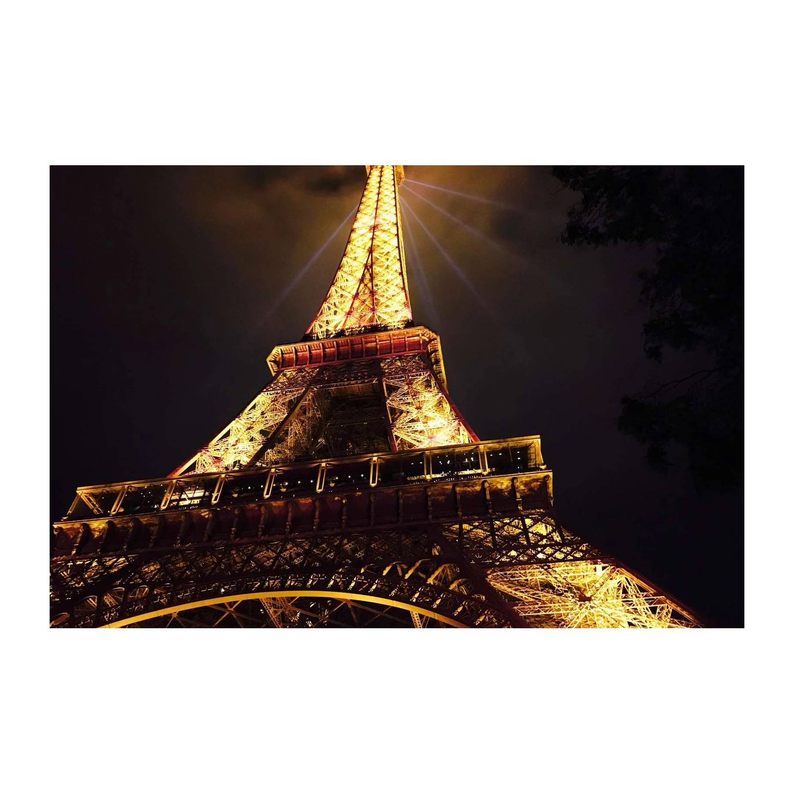 Eiffel Tower at Night Paris Wall Art