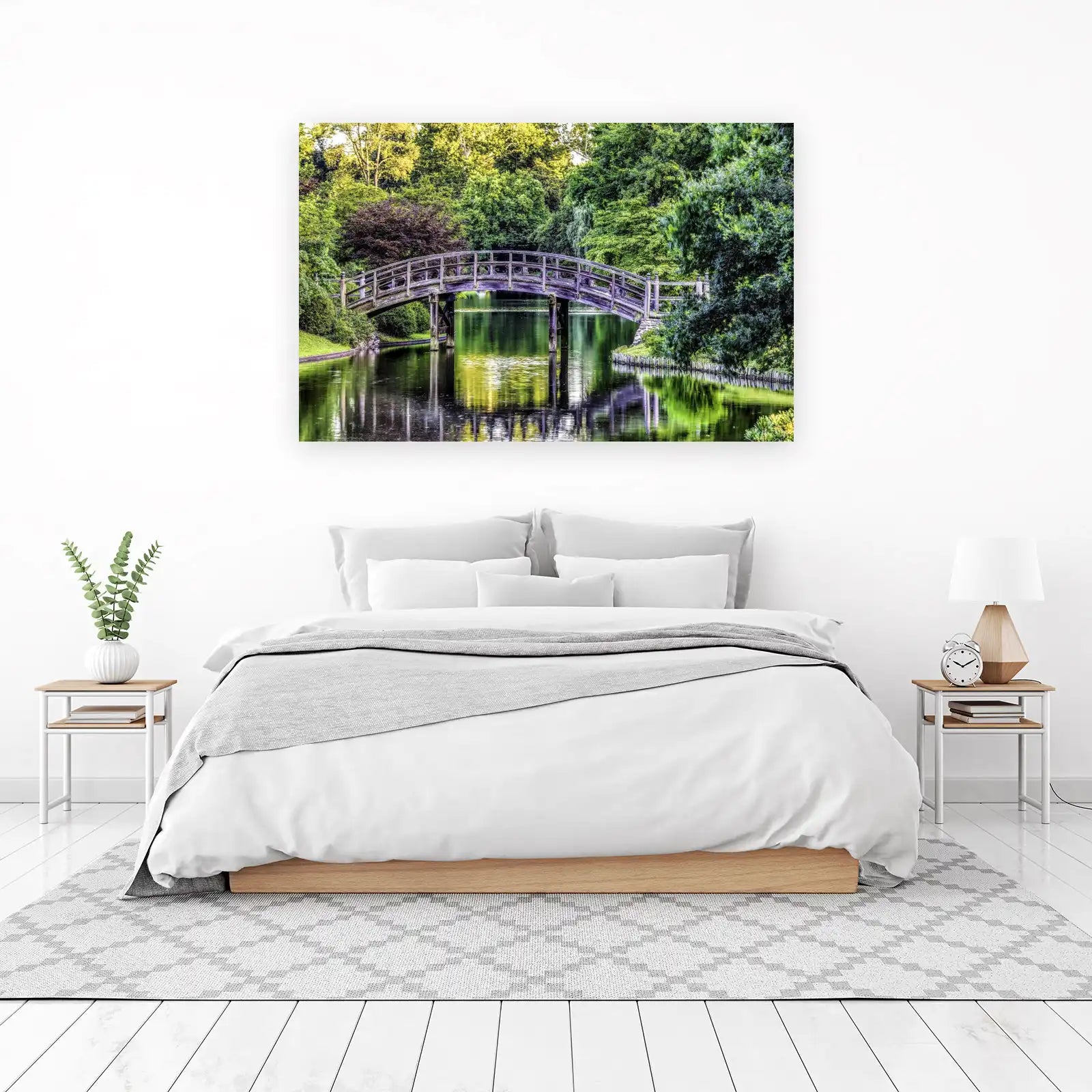 Tranquil Garden Bridge Wall Art