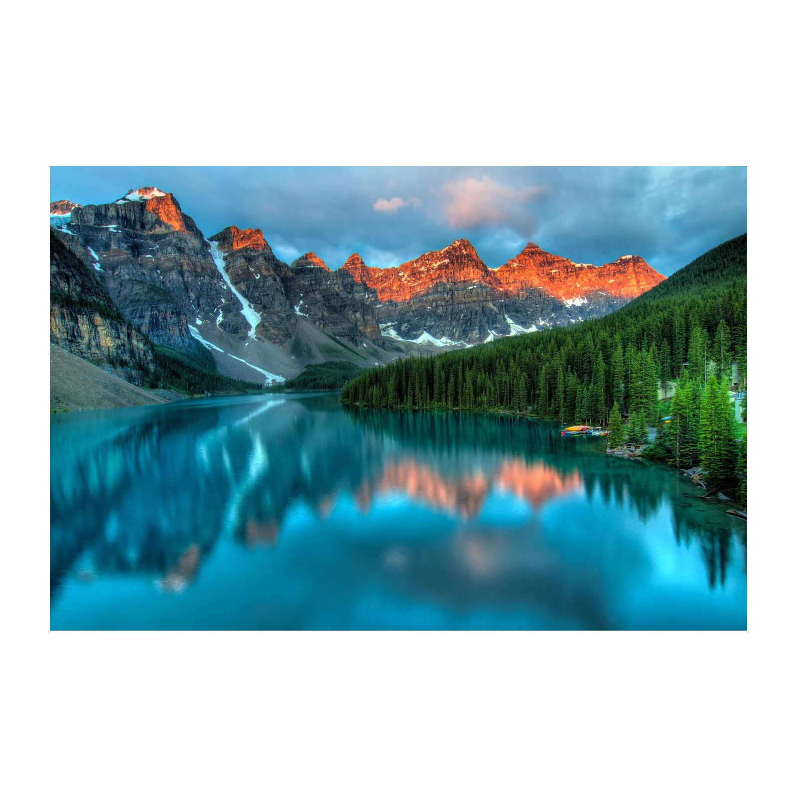 Majestic Mountain Lake Serenity Wall Art