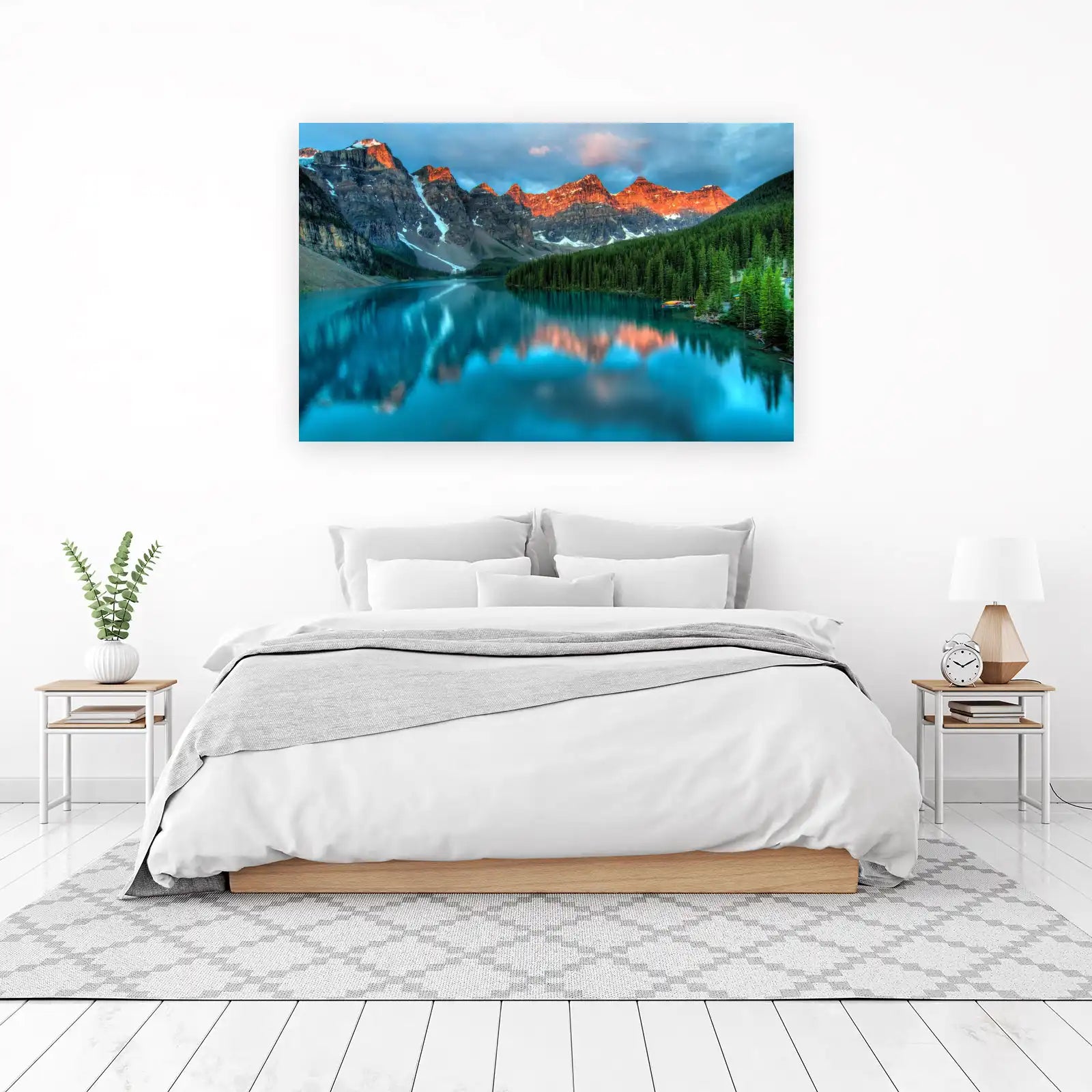 Majestic Mountain Lake Serenity Wall Art