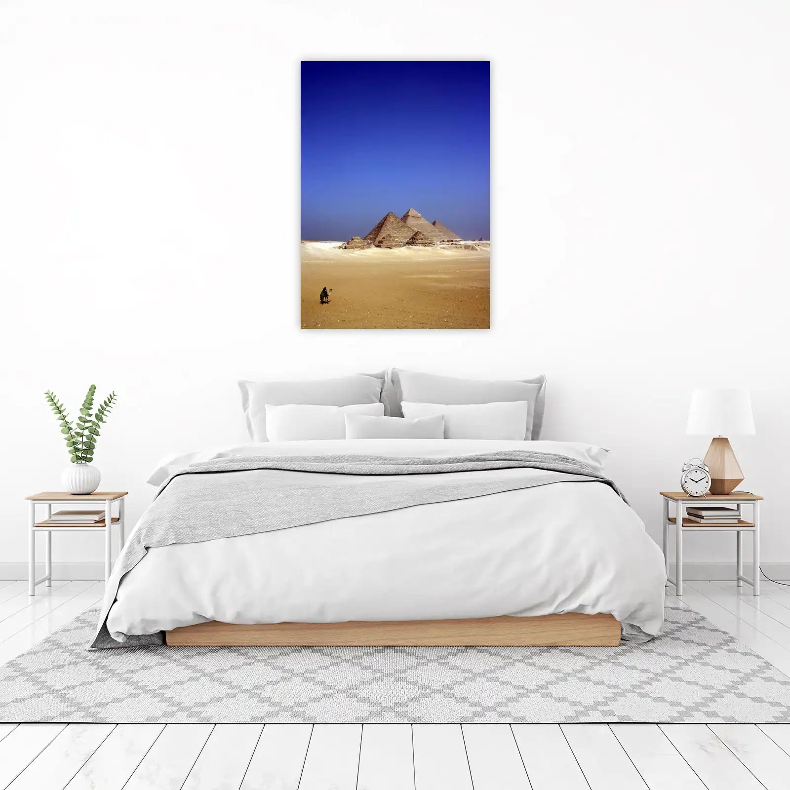 Majestic Pyramids & Camel Desert Scene Wall Art