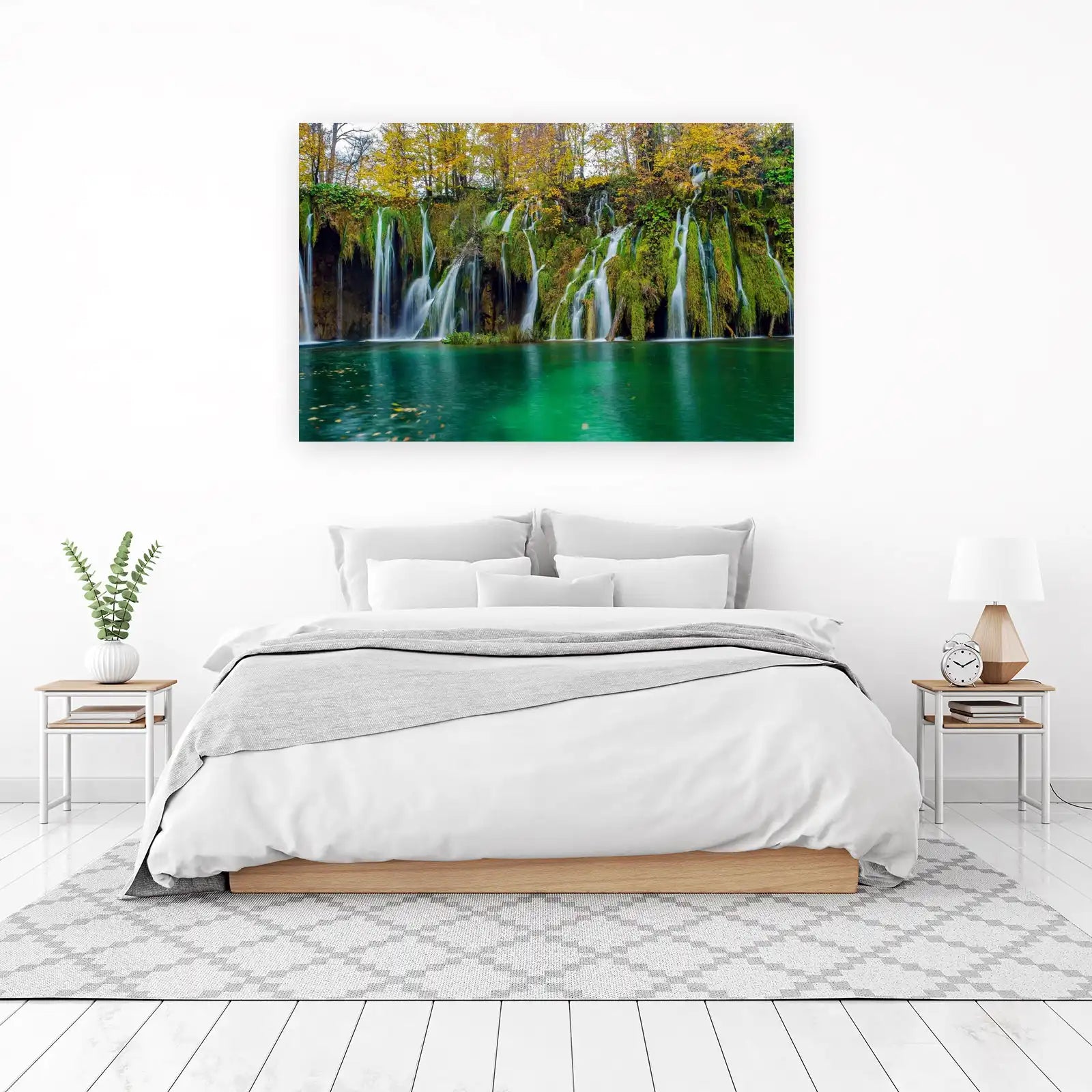 Lush Waterfall Serenity Fall Colors Wall Art