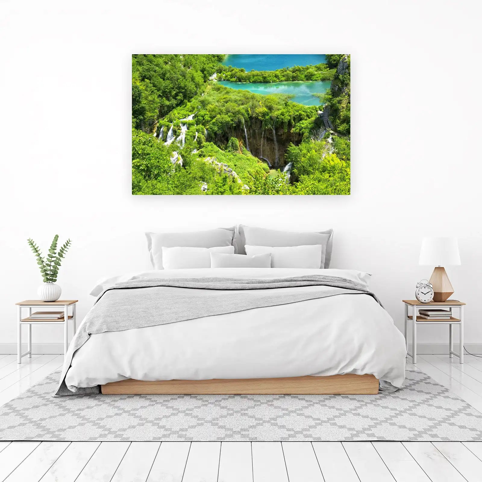 Lush Waterfall Landscape Wall Art