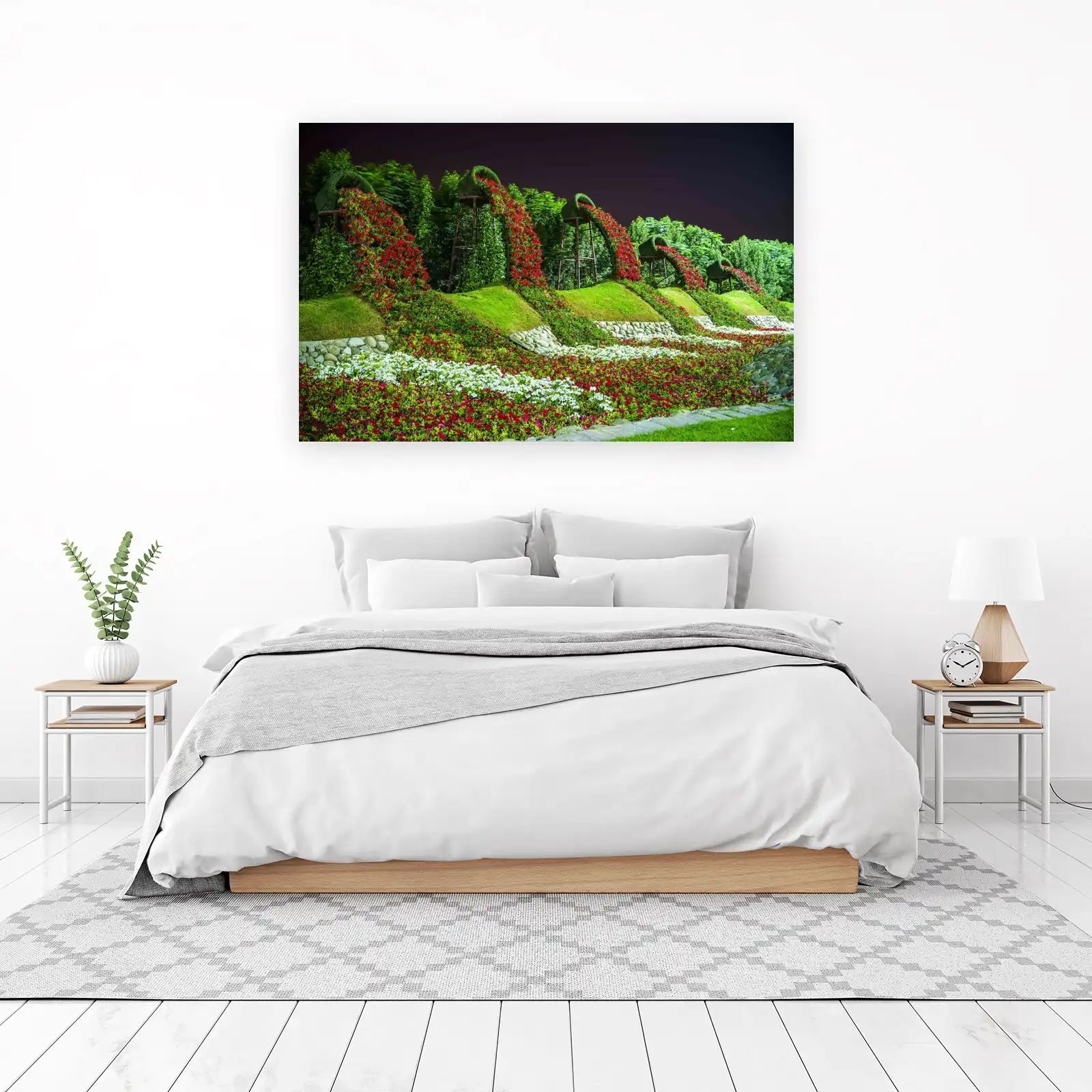 Cascading Flowers Garden Waterfall Wall Art