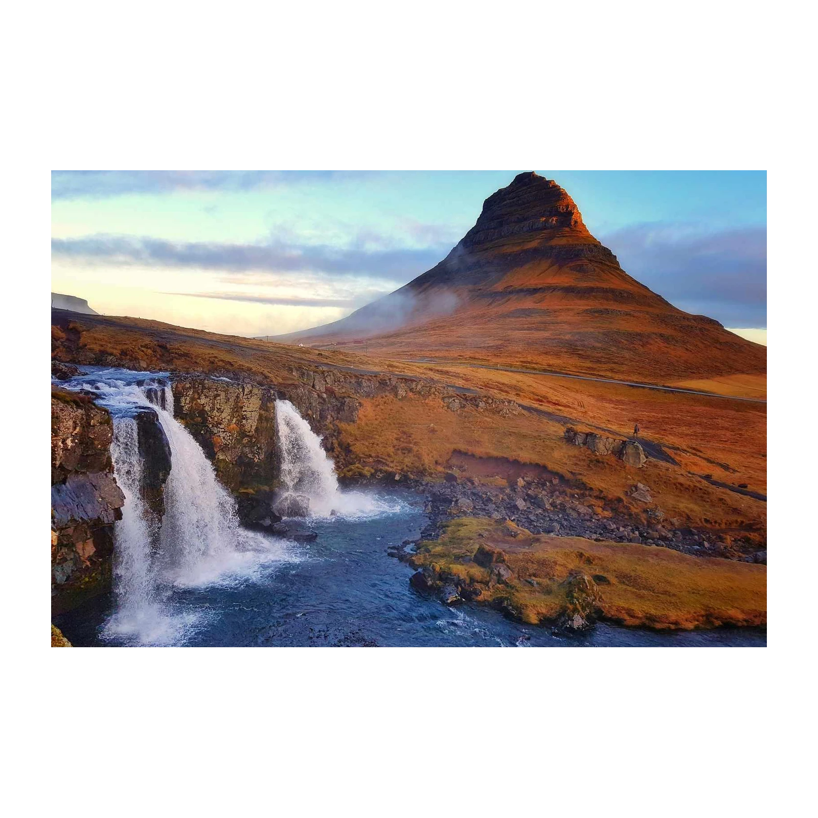Icelandic Waterfall & Mountain Wall Art