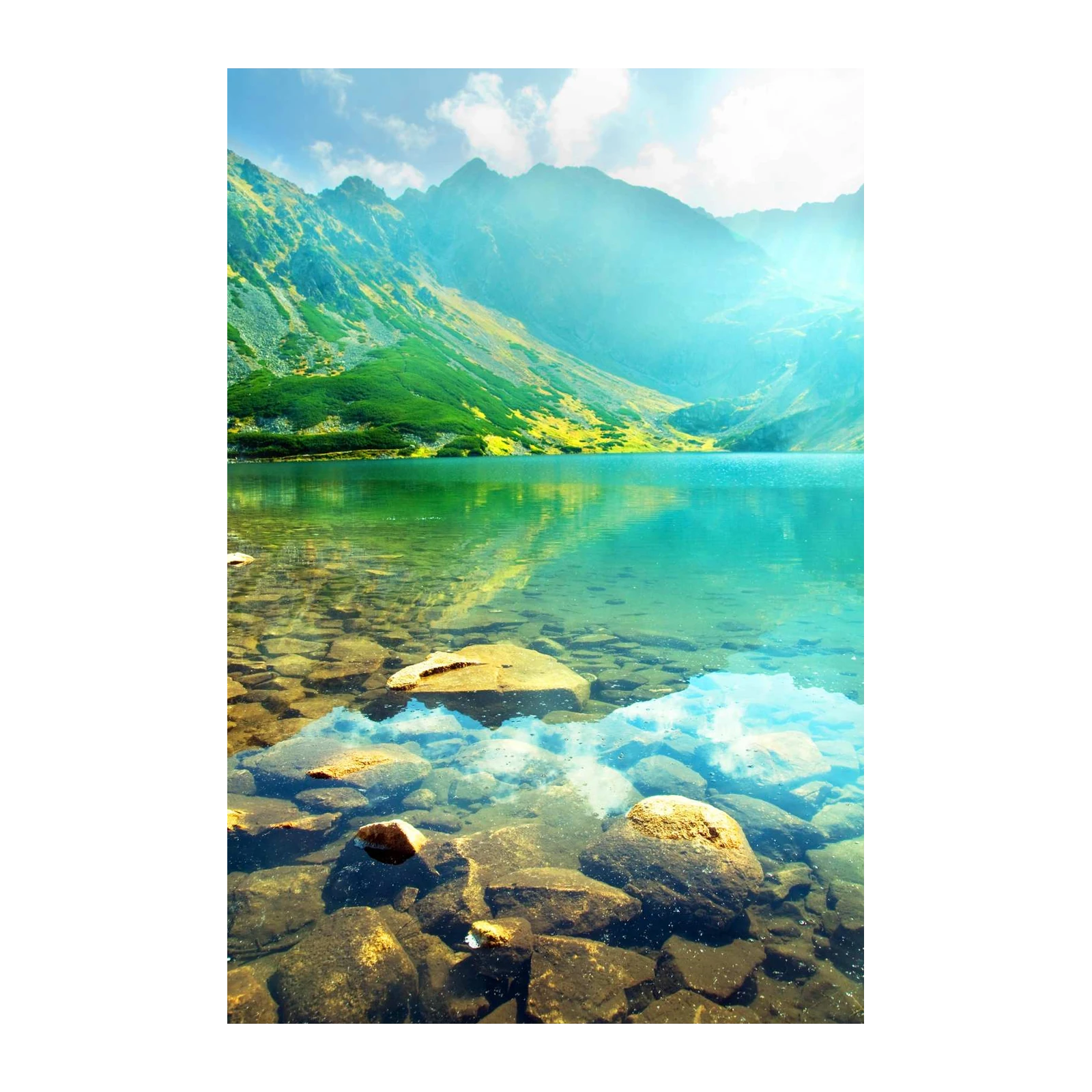Serene Mountain Lake Landscape Wall Art