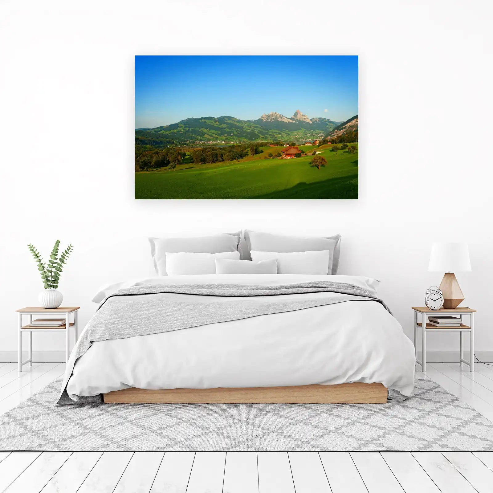Serene Alpine Valley Landscape Wall Art