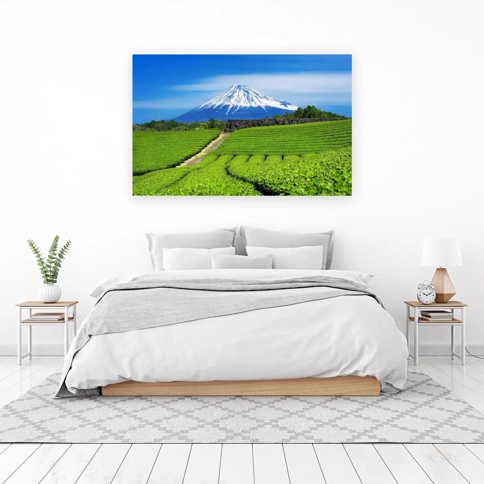 Mount Fuji Tea Fields Wall Art