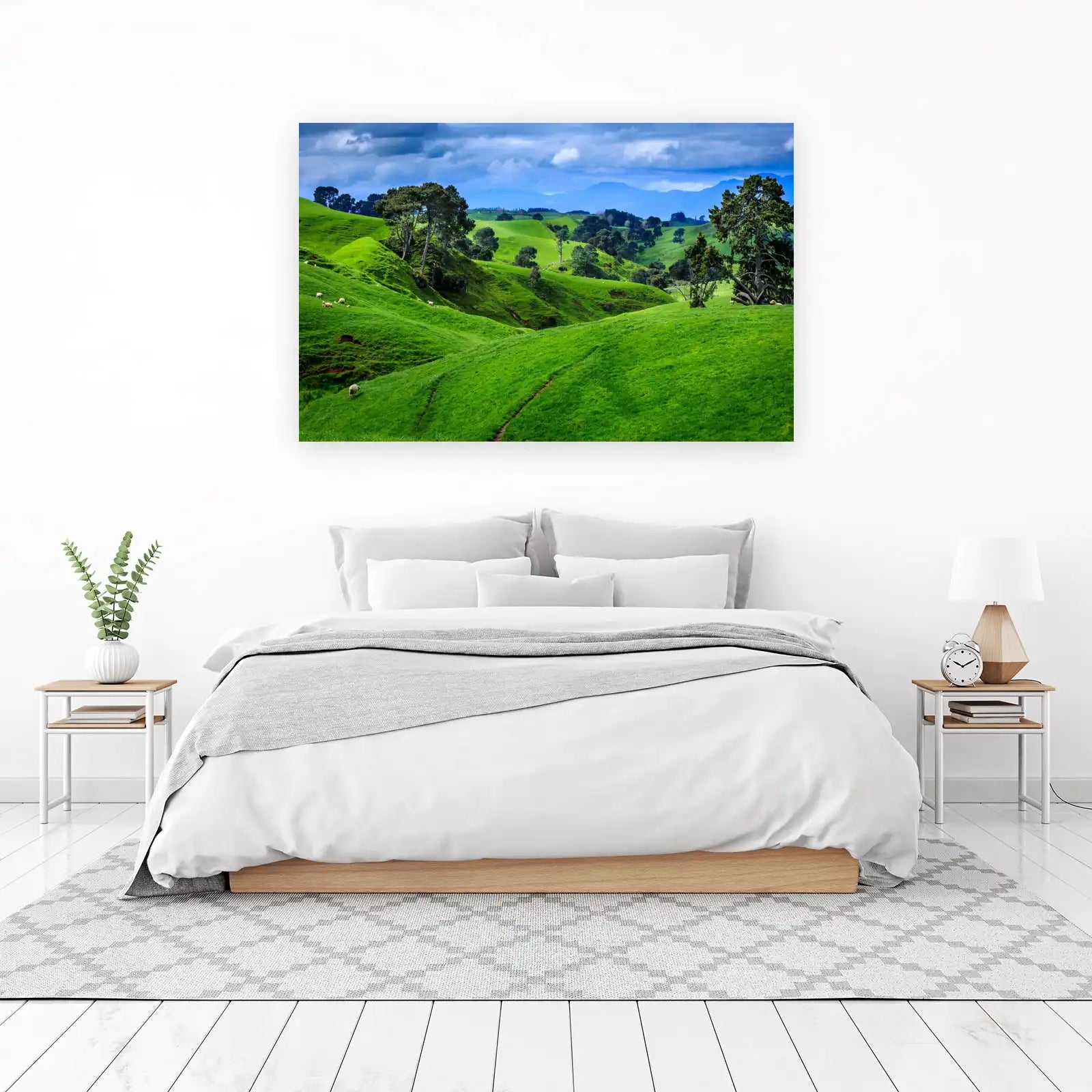 Lush Rolling Hills Sheep Wall Art