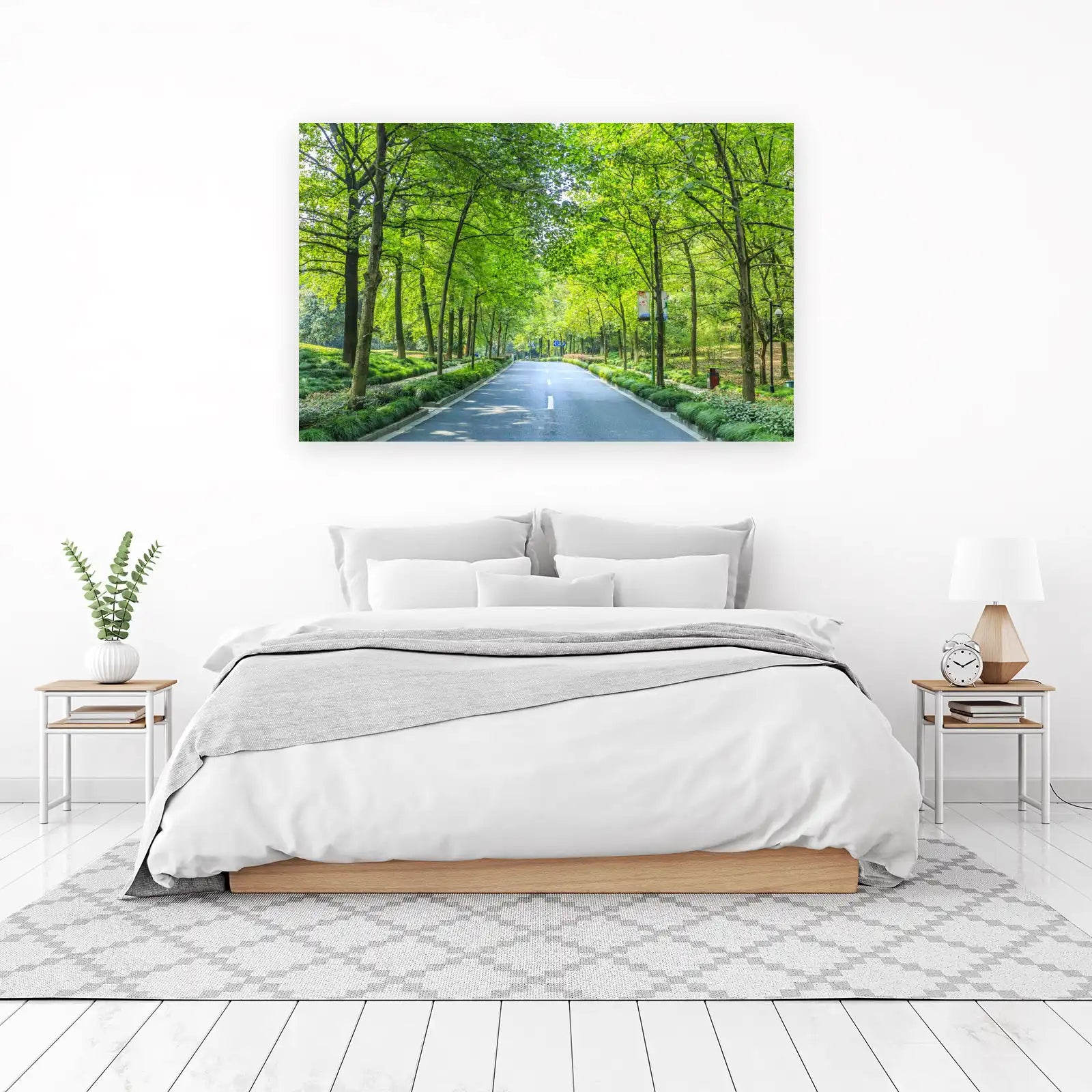 Serene Tree Lined Road Wall Art