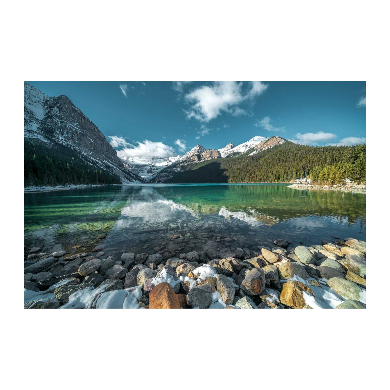 Serene Mountain Lake Landscape Wall Art