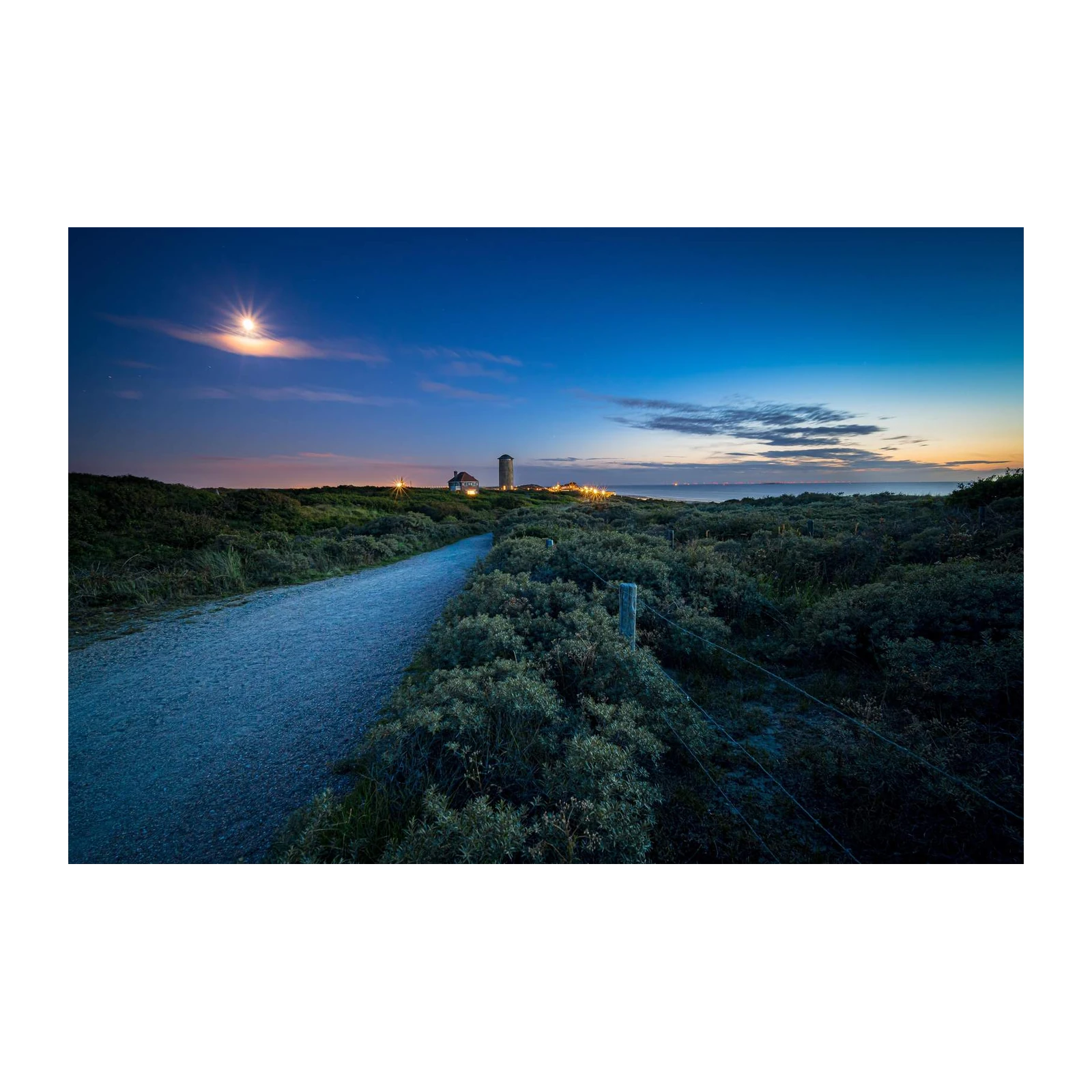 Coastal Moonlit Path Wall Art