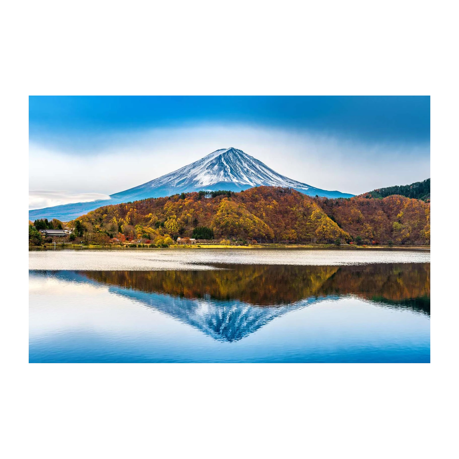 Majestic Mt Fuji Autumn Lake Wall Art