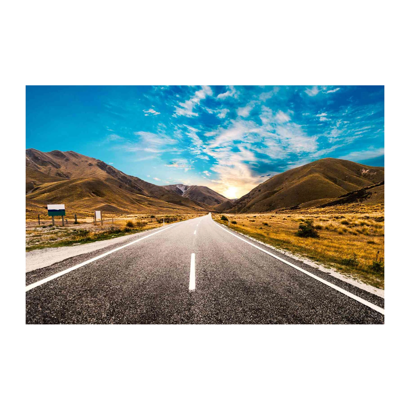 Scenic Highway Mountain Landscape Wall Art