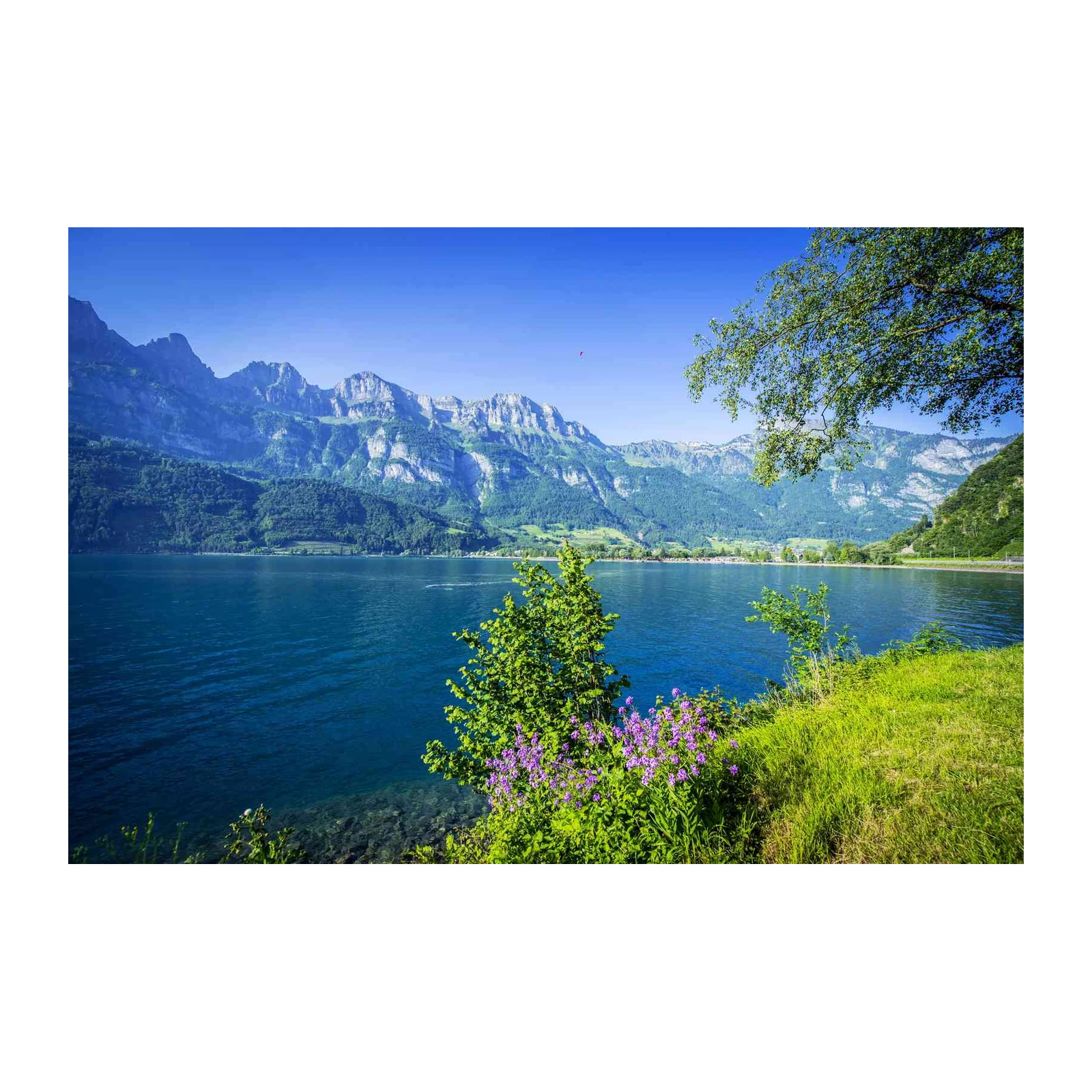 Serene Lake & Majestic Mountains Wall Art