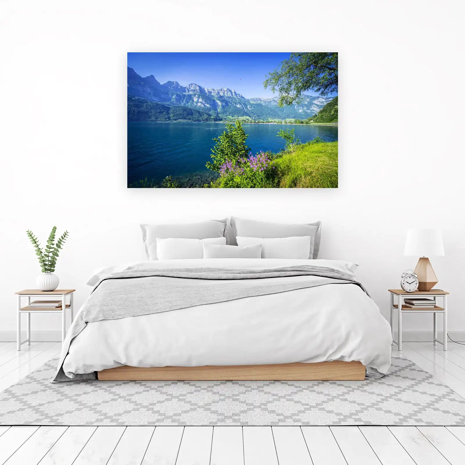 Serene Lake & Majestic Mountains Wall Art