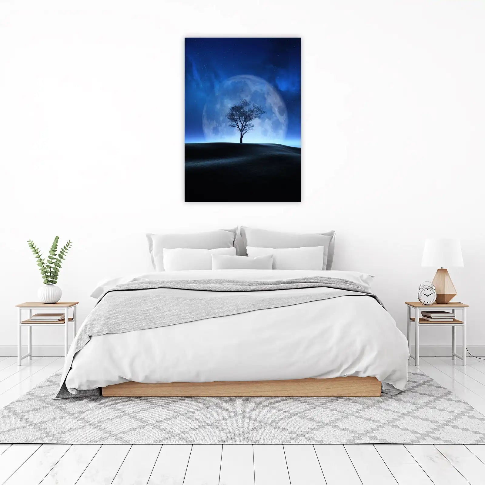 Serene Moonlit Tree Wall Art