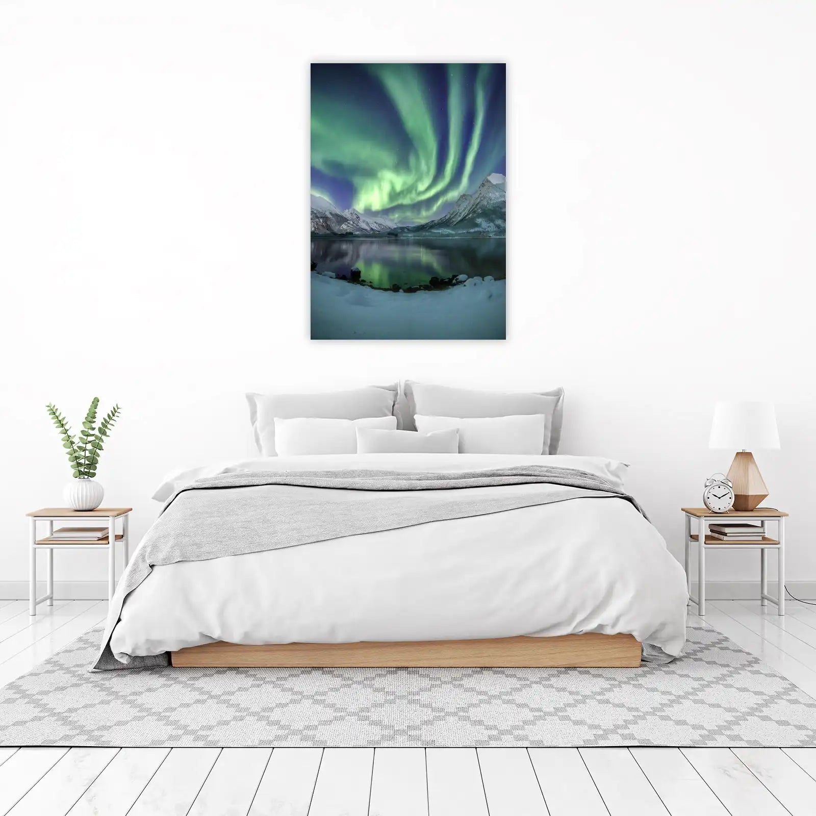 Majestic Aurora Borealis Landscape Wall Art